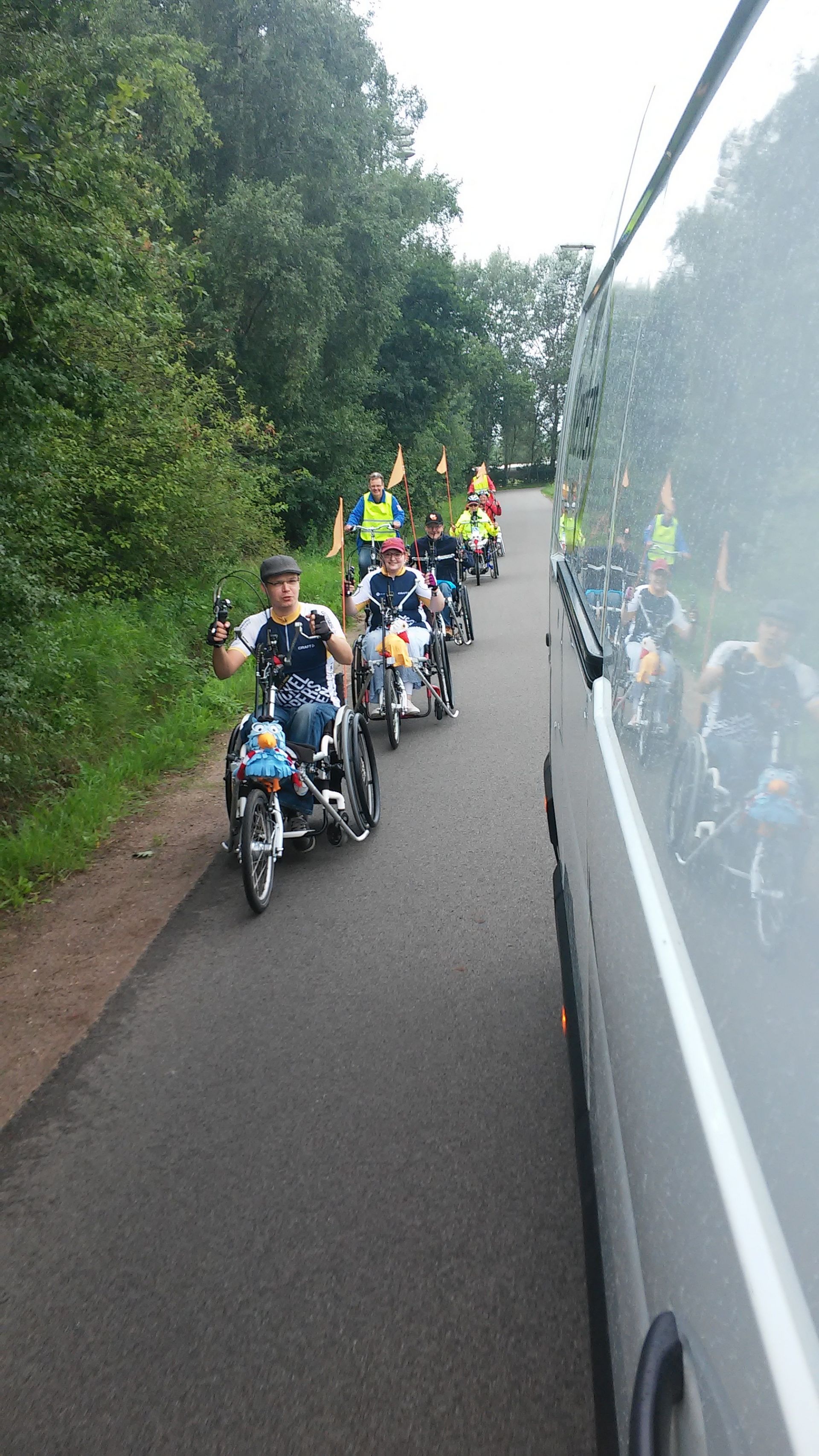  Alle 153 deelnemers bereiken eindstreep bij eerste etappe Rolstoelvierdaagse