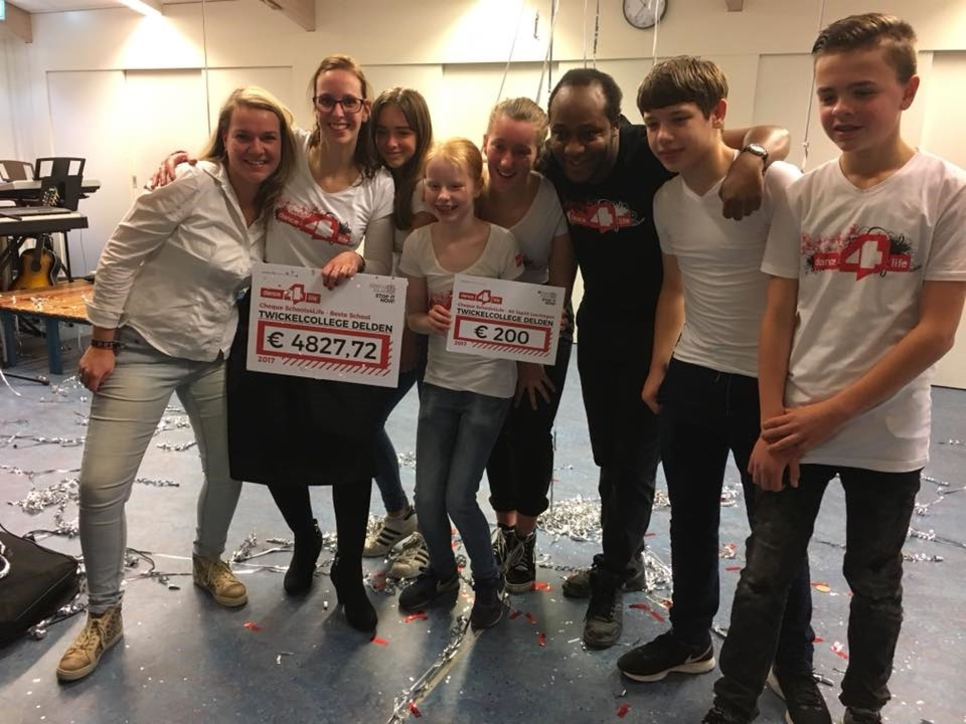 Leerlingen Twickelcollege Delden halen bijna 5000 euro op voor Dance4Life