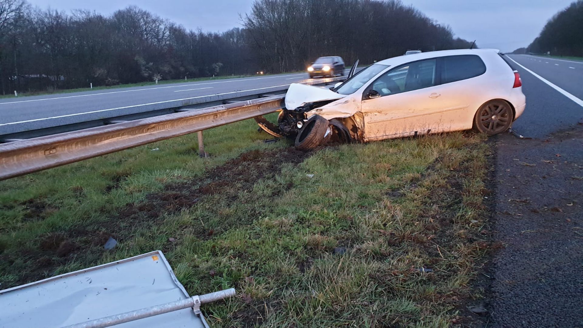 File door aanrijding op de A35 bij Delden