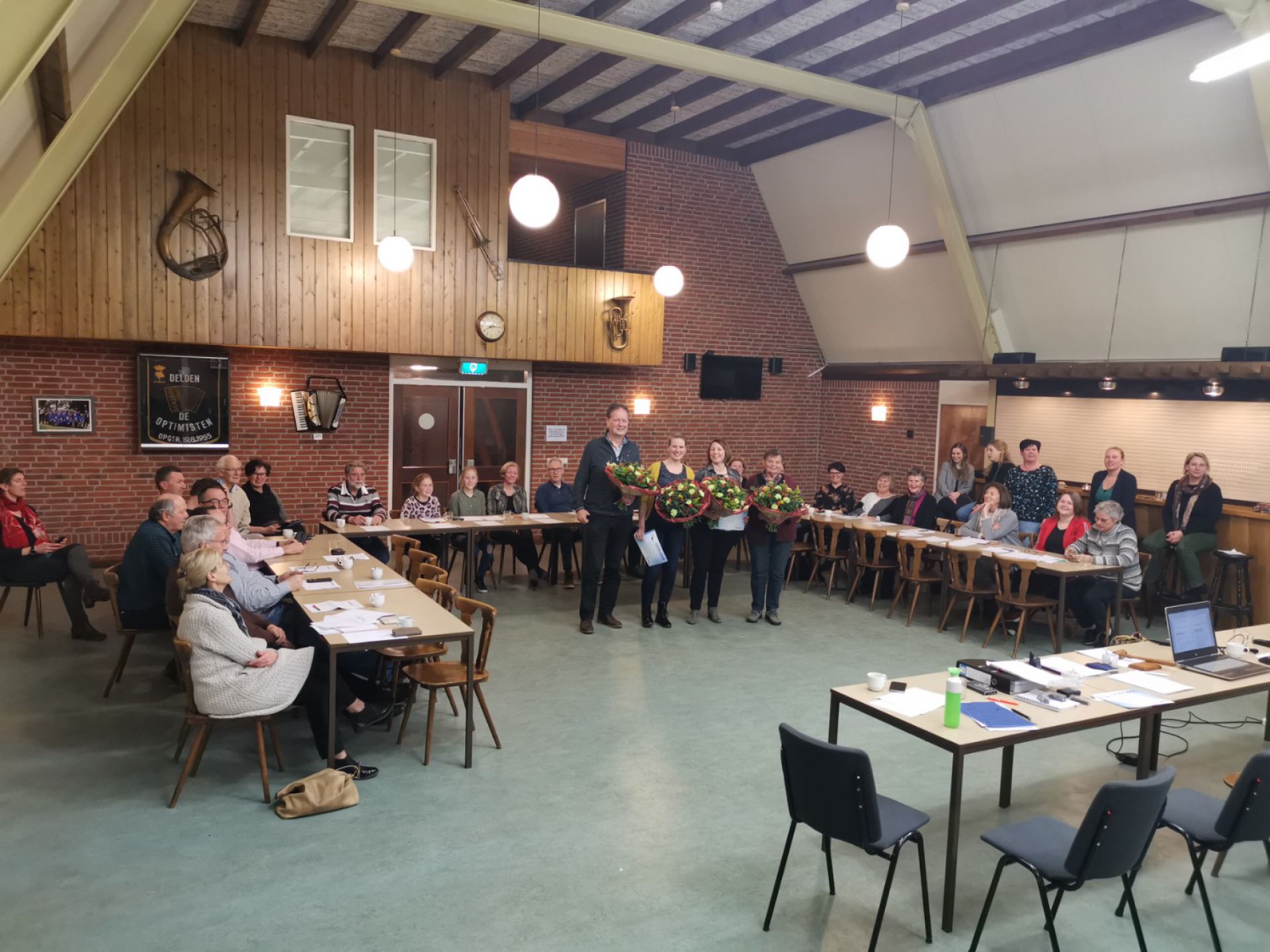 Vijf jubilarissen bij Muziekvereniging Amicitia