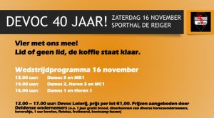 Volleybalvereniging Devoc viert 40-jarig bestaan