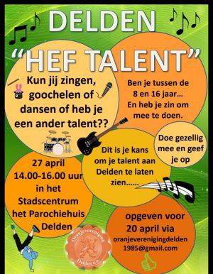 Oranjevereniging zet streep door &lsquo;Delden hef Talent&rsquo;