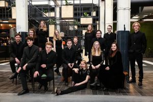 Optreden Vocaal Ensemble Cordier in Oude Blasius